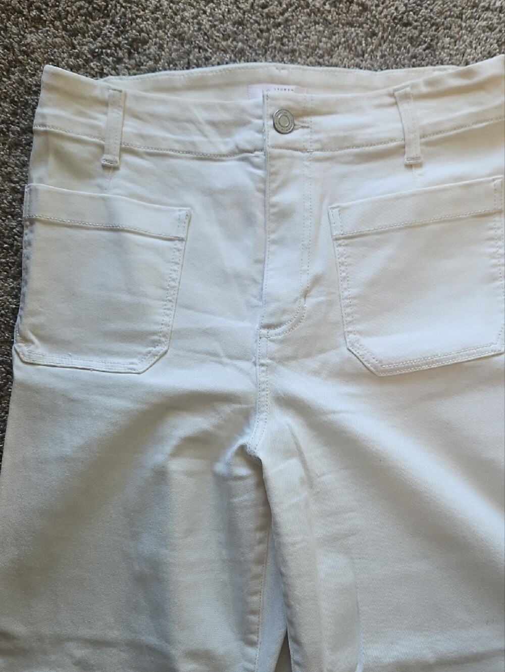 Lauren Conrad Off-White Wide-Leg Women’s Jeans - Picture 2 of 5